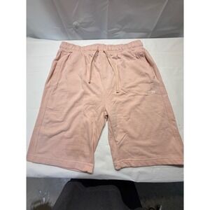 Kangol Mens Fleece Sweat Shorts Pink‎ Embroidered Logo K92164 Size Large NWT